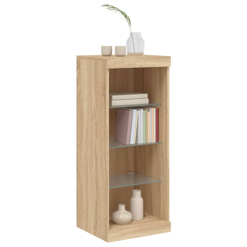 Komoda s LED svjetlima boja hrasta sonome 41x37x100 cm
