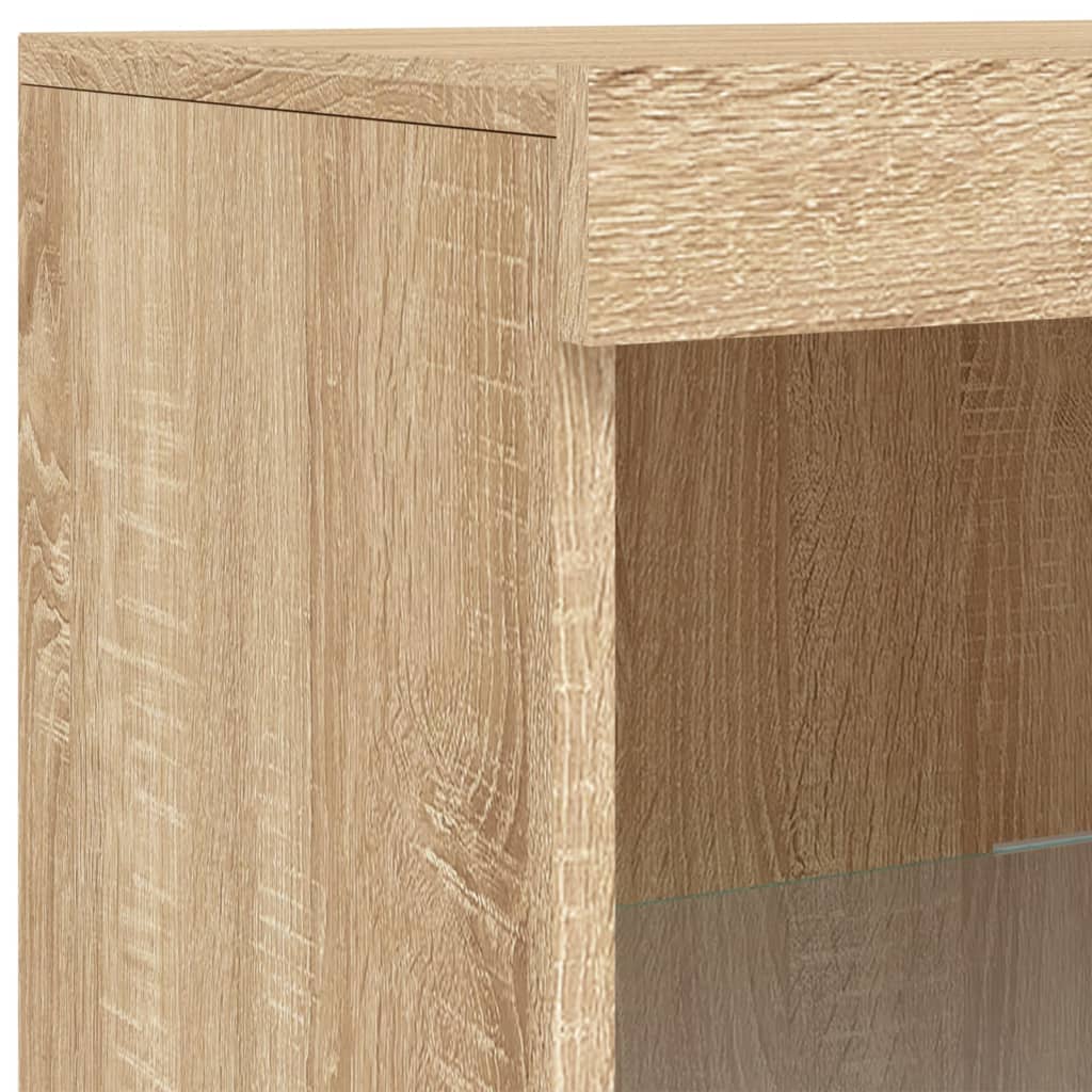 Komoda s LED svjetlima boja hrasta sonome 41x37x100 cm