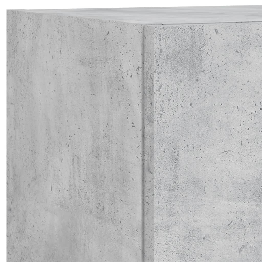 TV ormarić s LED svjetlima siva boja betona 30,5x30x90 cm