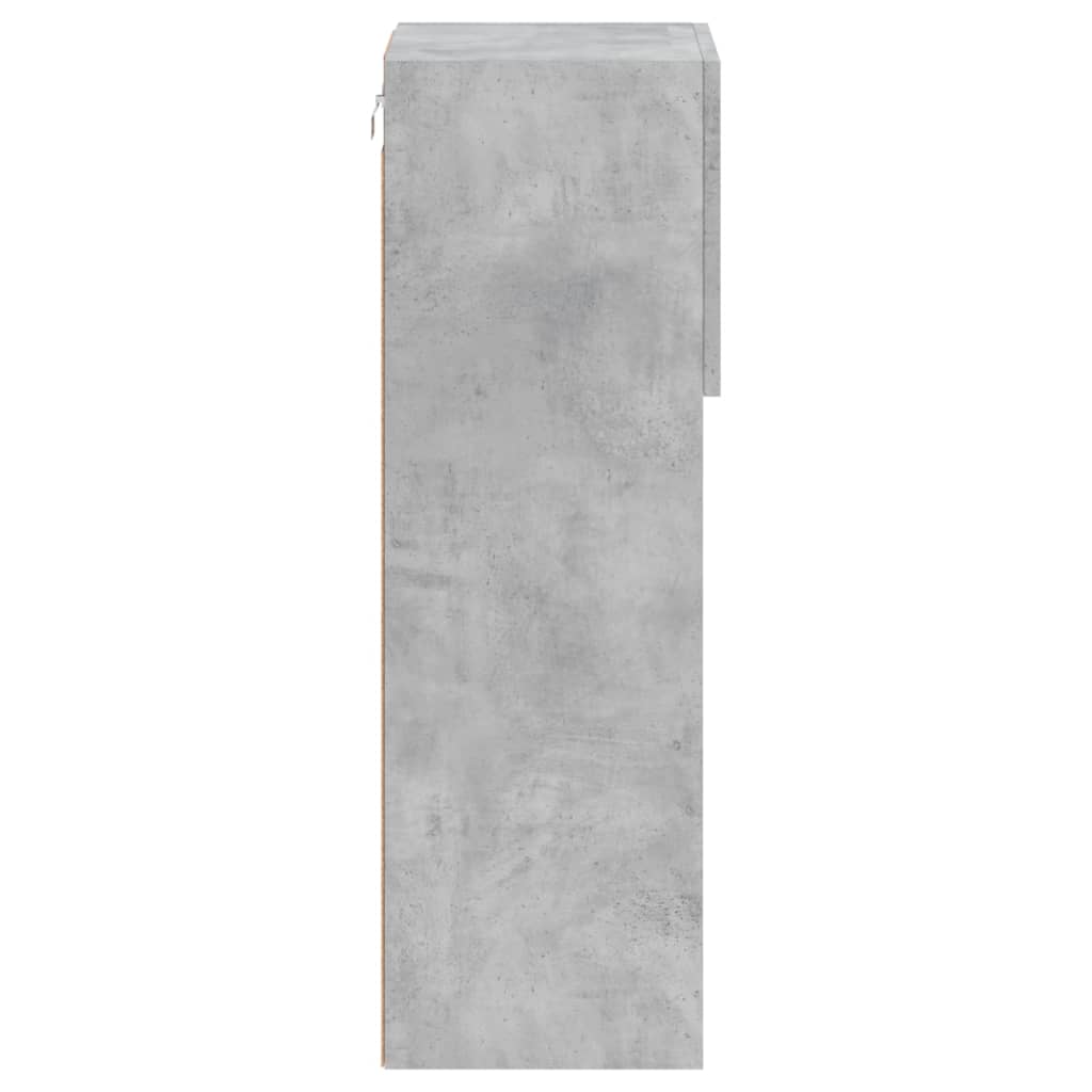 TV ormarić s LED svjetlima siva boja betona 30,5x30x90 cm