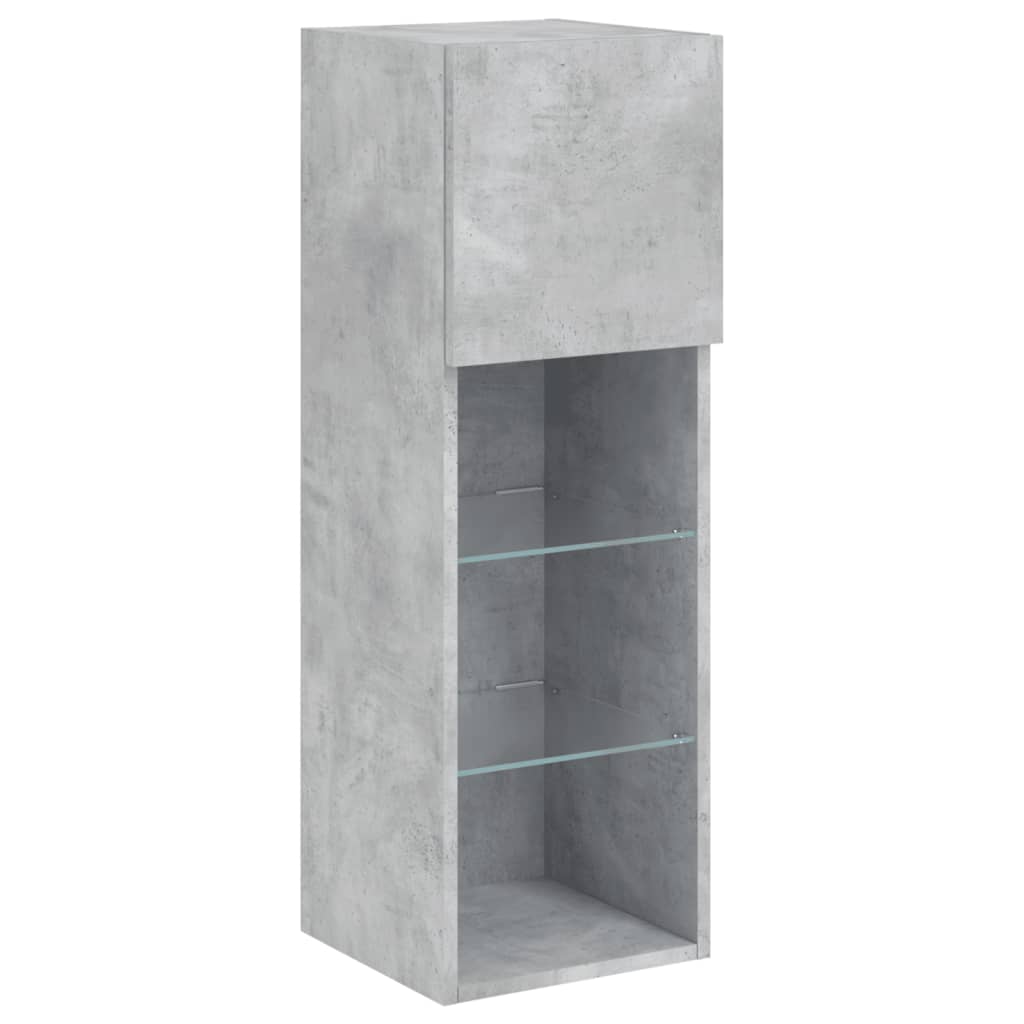 TV ormarići s LED svjetlima 2 kom boja betona 30,5 x 30 x 90 cm