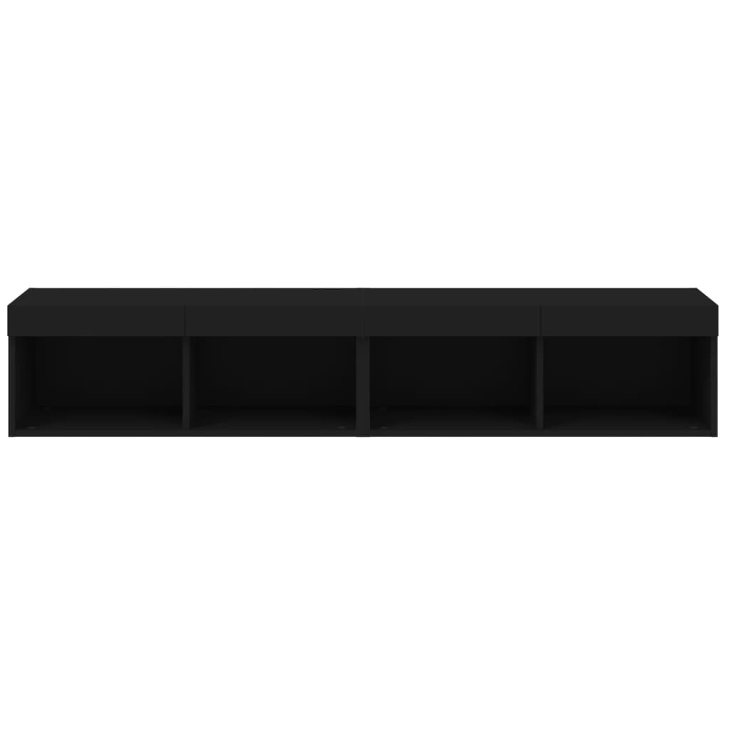 TV ormarići s LED svjetlima 2 kom crni 80x30x30 cm