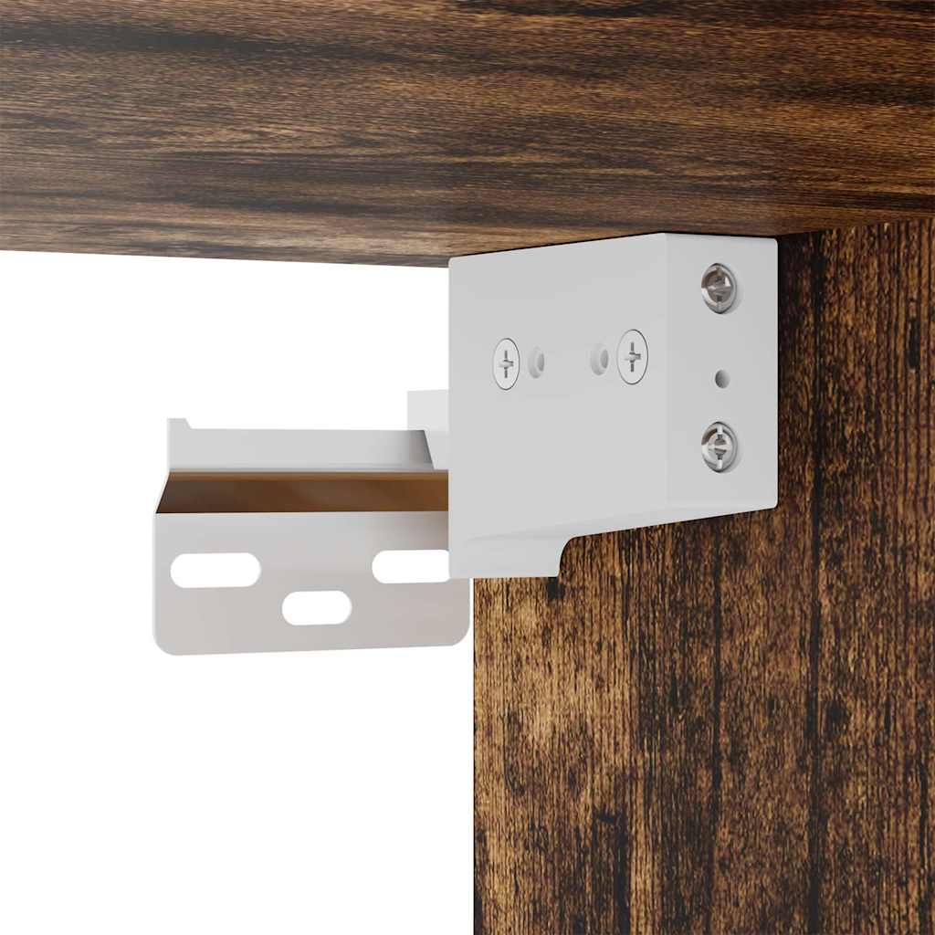 Zidni TV ormarić s LED svjetlima boja hrasta 80x35x31 cm