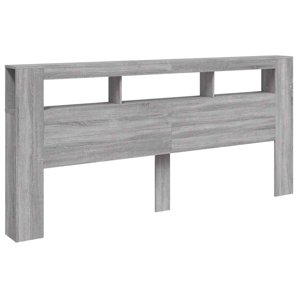 LED uzglavlje boja hrasta 220x18,5x103,5 cm konstruirano drvo