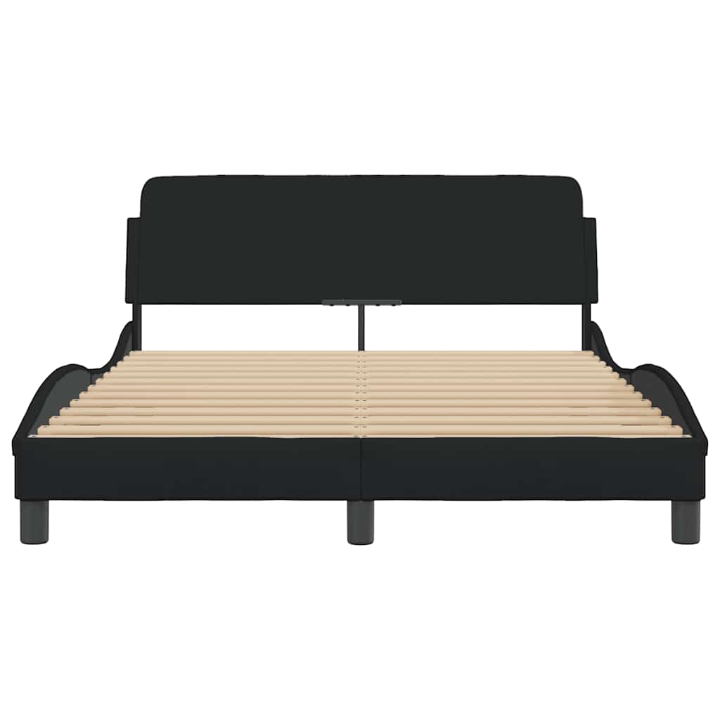 Okvir za krevet Dover crni 120 x 200 cm od tkanine