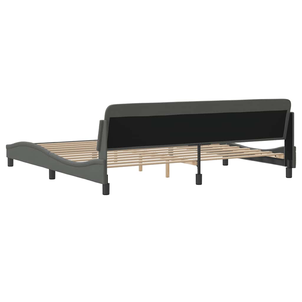 Okvir za krevet Dover tamnosivi 193 x 203 cm od tkanine