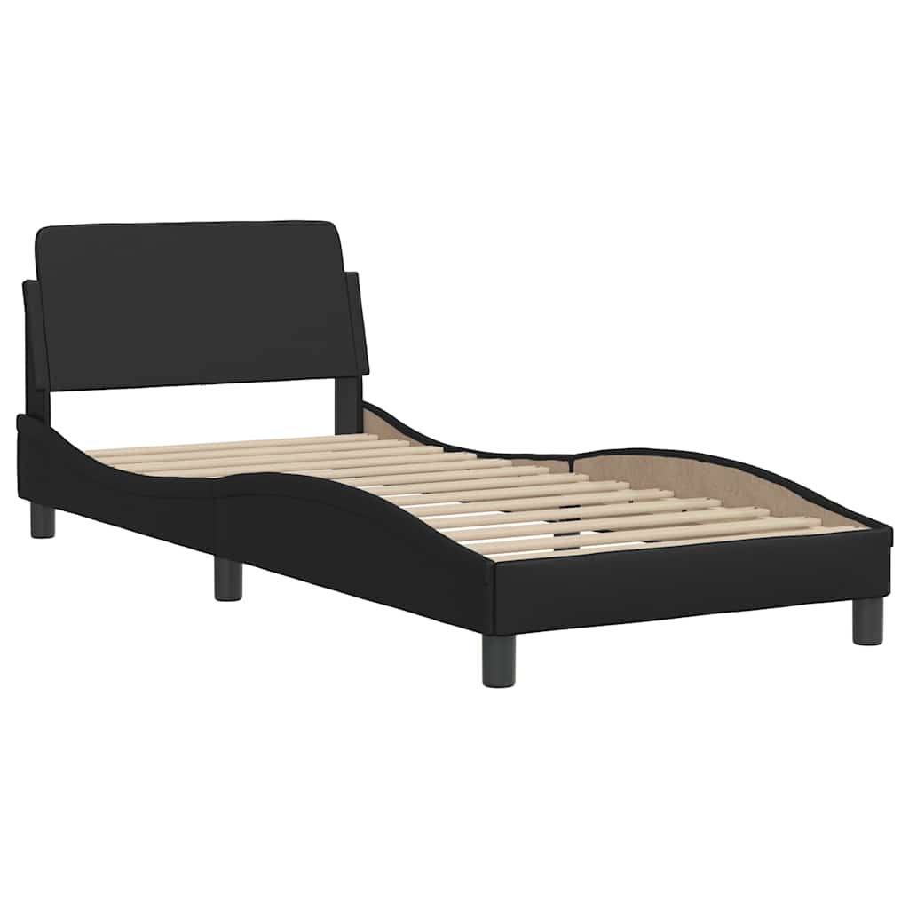 Okvir za krevet Dover Crni 90x190 cm Implicitna koža