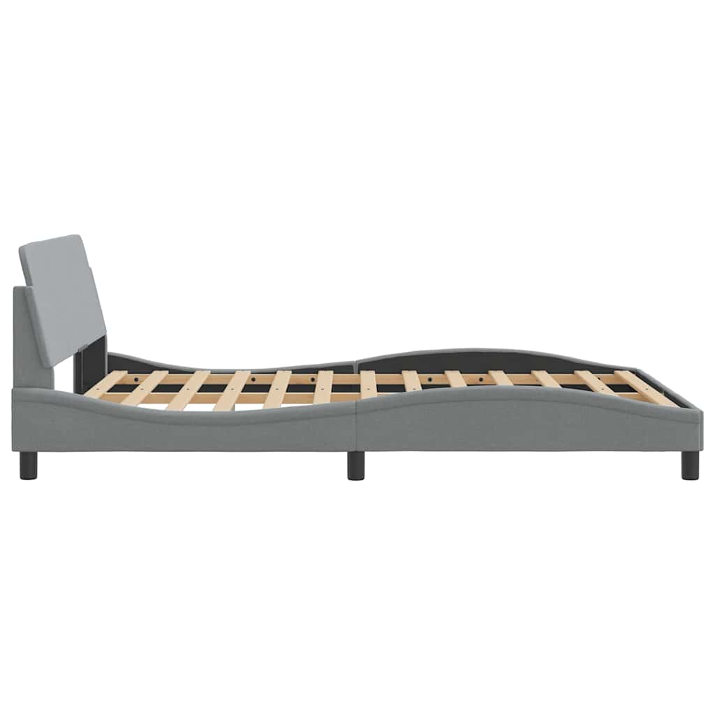 Okvir za krevet Dover svijetlosivi 135x190 cm tkanina