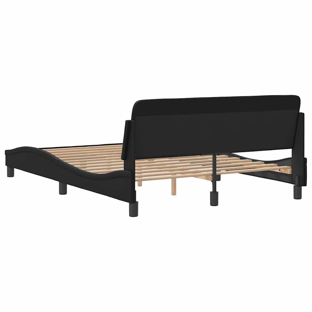Okvir za krevet Dover Crni 135x190 cm Implicitna koža