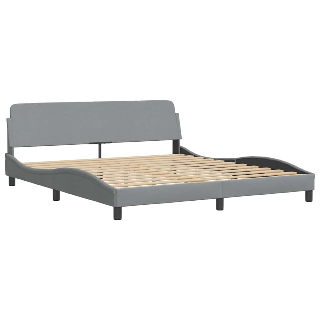 Okvir za krevet Dover svijetlo siva 180x200 cm tkanina