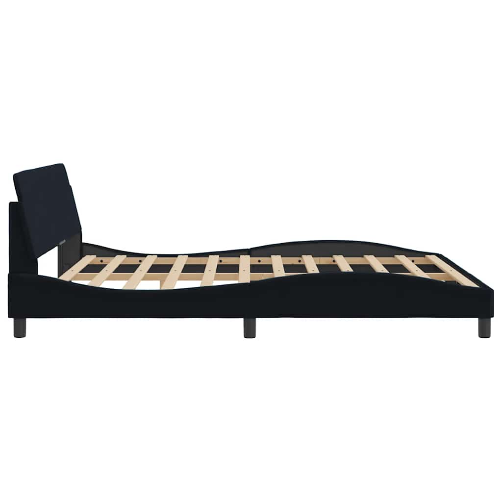 Okvir za krevet Dover Crni 180x200 cm Baršun