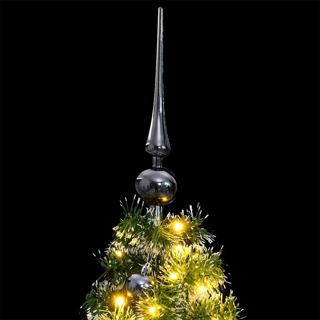 Umjetno božićno drvce 150 LED s kuglicama i snijegom 120 cm