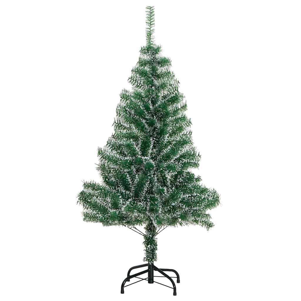 Umjetno božićno drvce 150 LED s kuglicama i snijegom 120 cm
