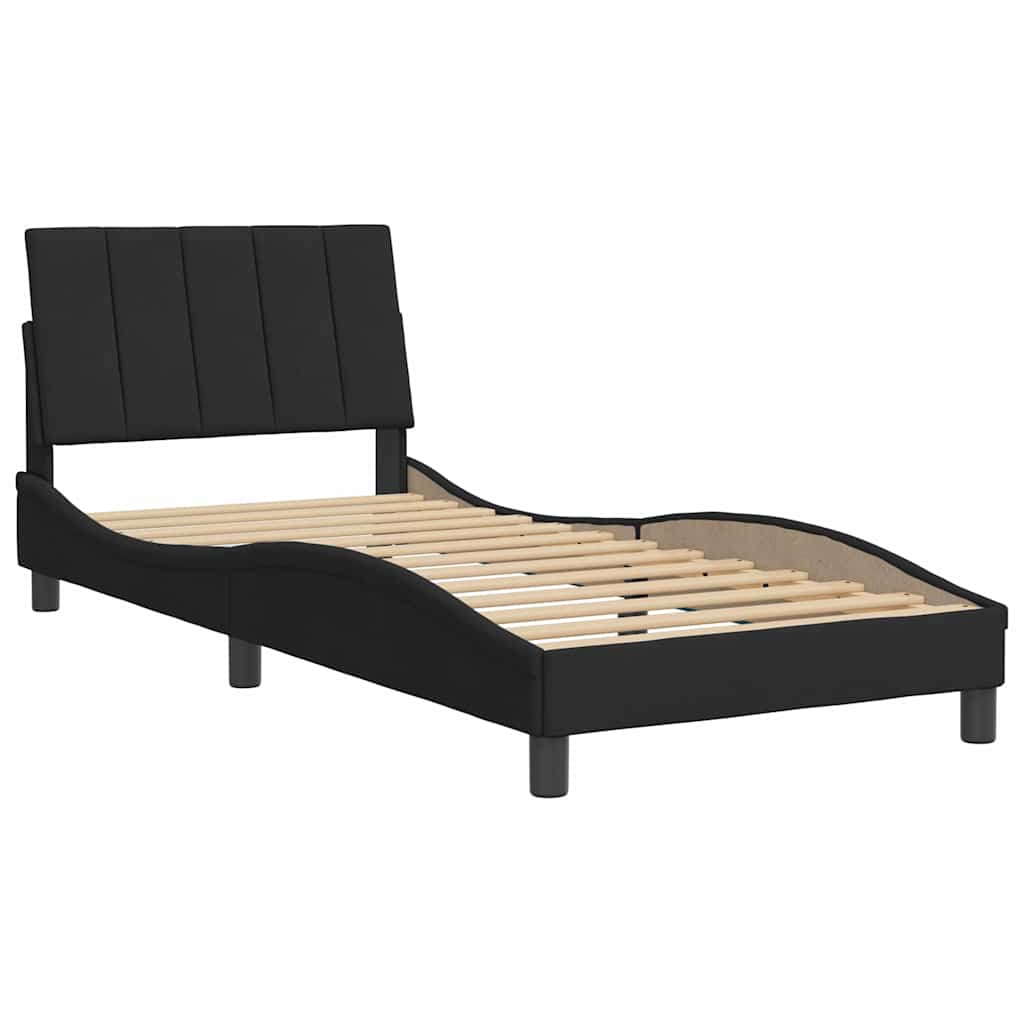Okvir za krevet bez madraca Hanko crni 90x190 cm baršunasti