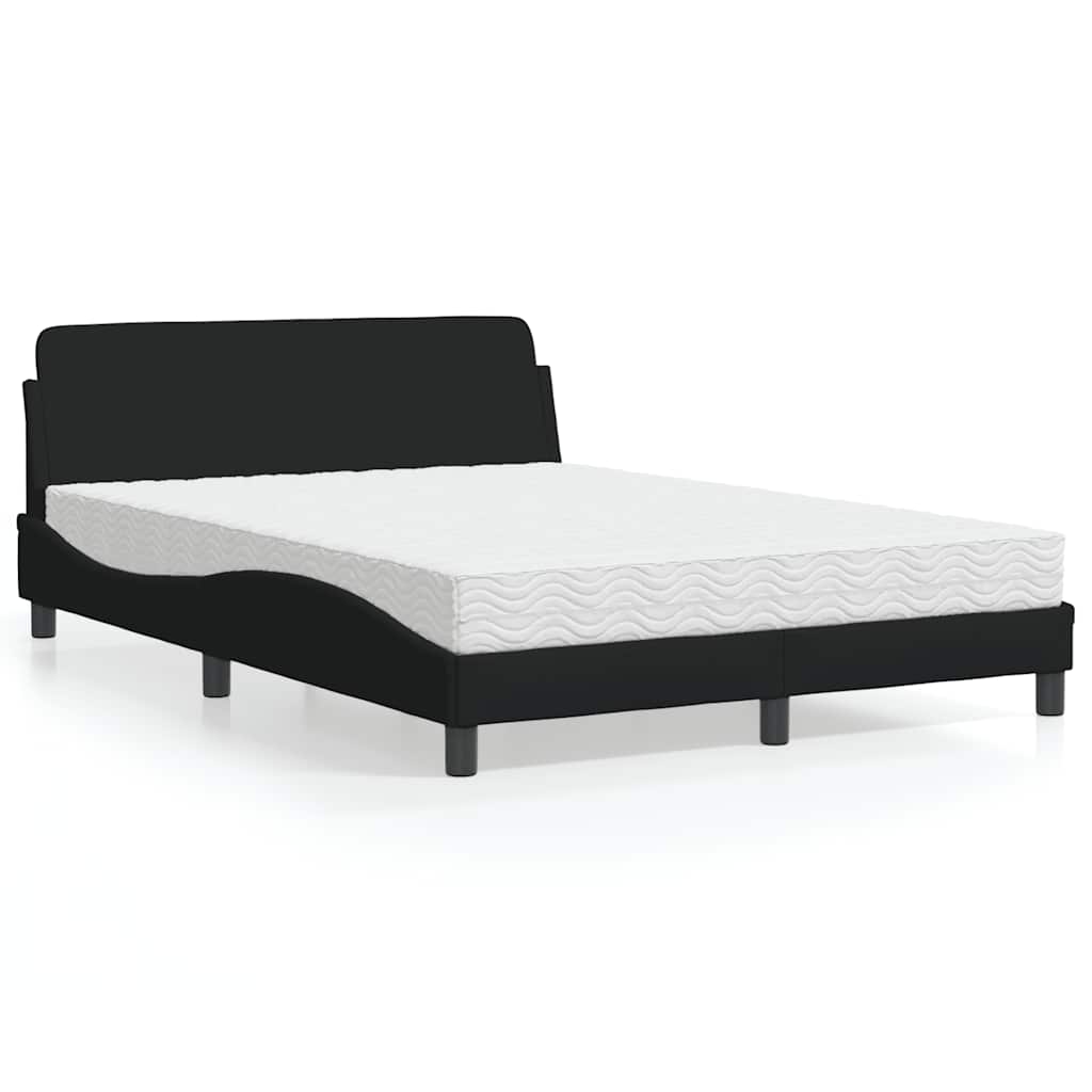 Krevet s madracem Dover crni 140x200 cm od tkanine
