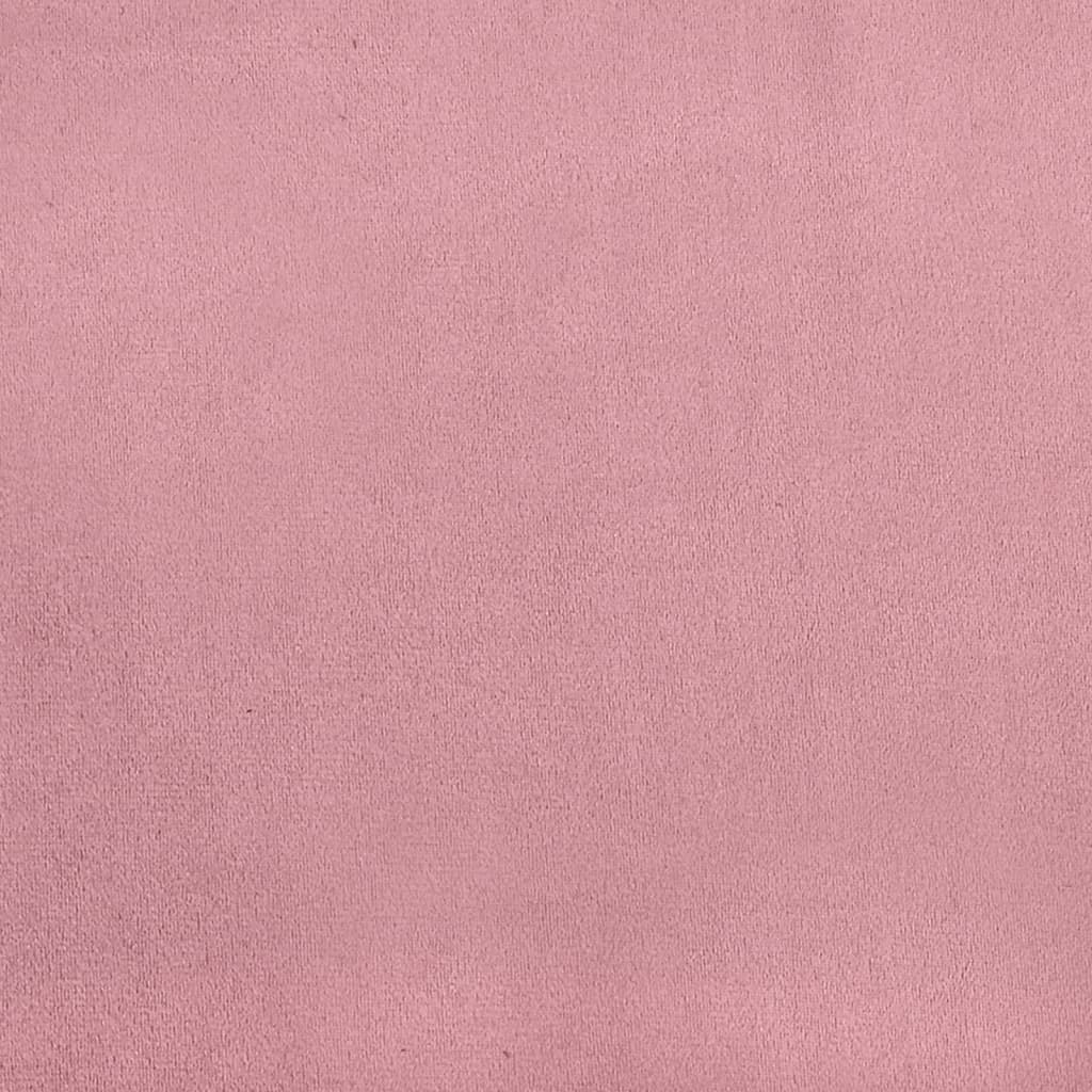 Krevet s madracem Hanko ružičasti 180x200 cm baršunasti