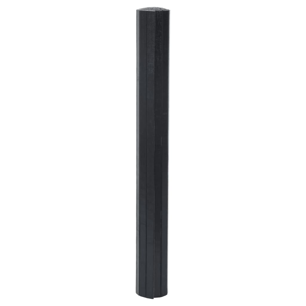 Pravokutni tepih crni 60x100 cm bambus