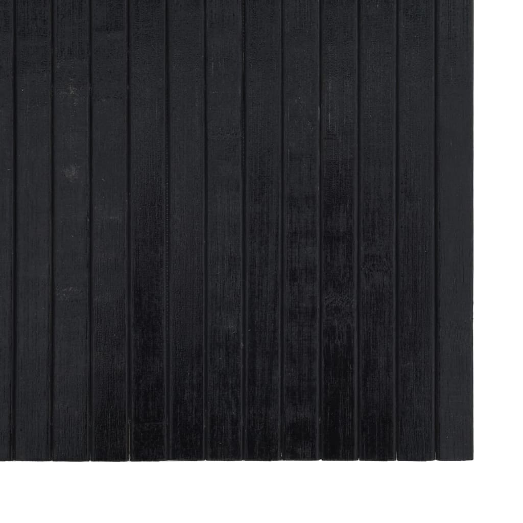 Pravokutni tepih crni 60x200 cm bambus
