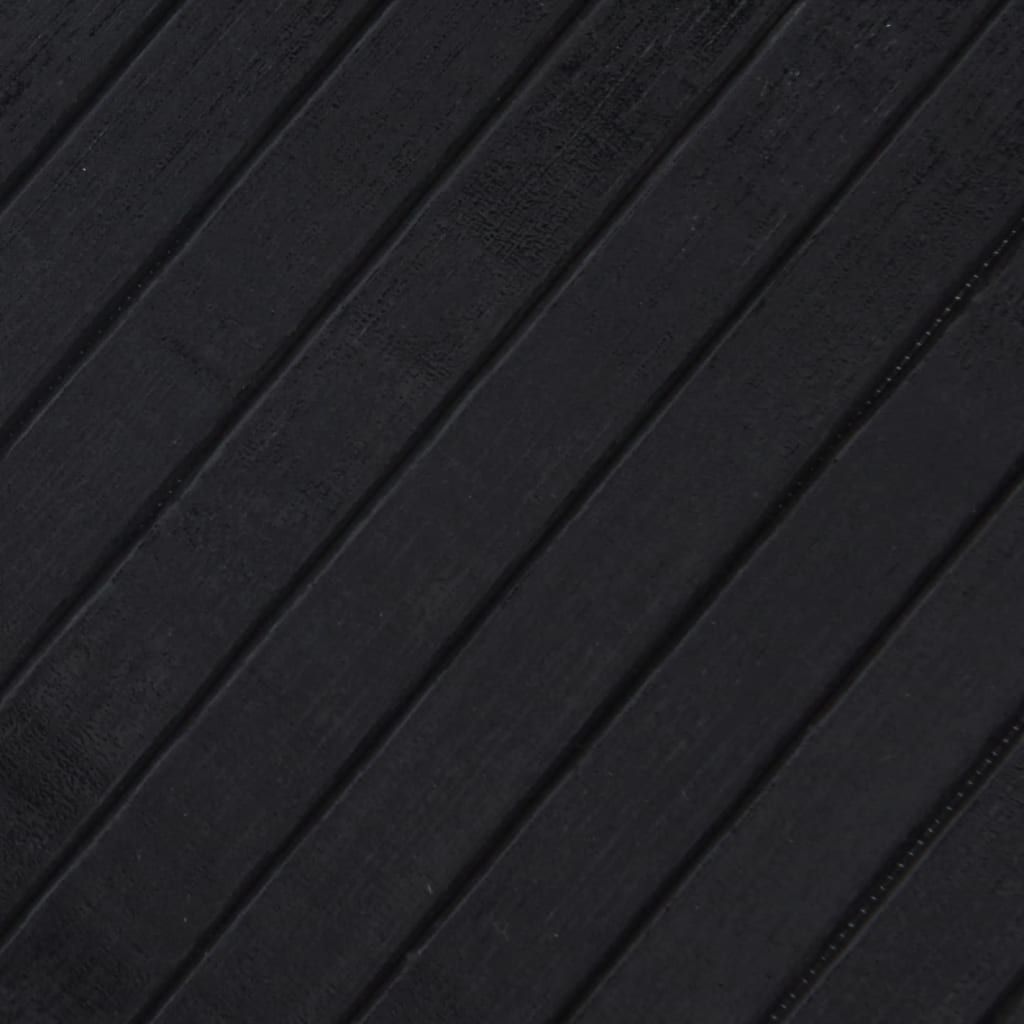 Pravokutni tepih crni 80x100 cm bambus