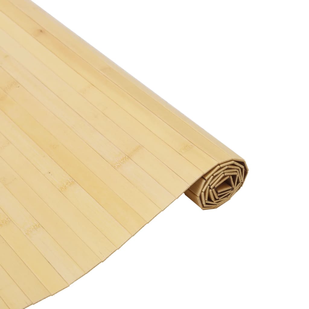Tepih pravokutni svijetli prirodni 80 x 400 cm od bambusa