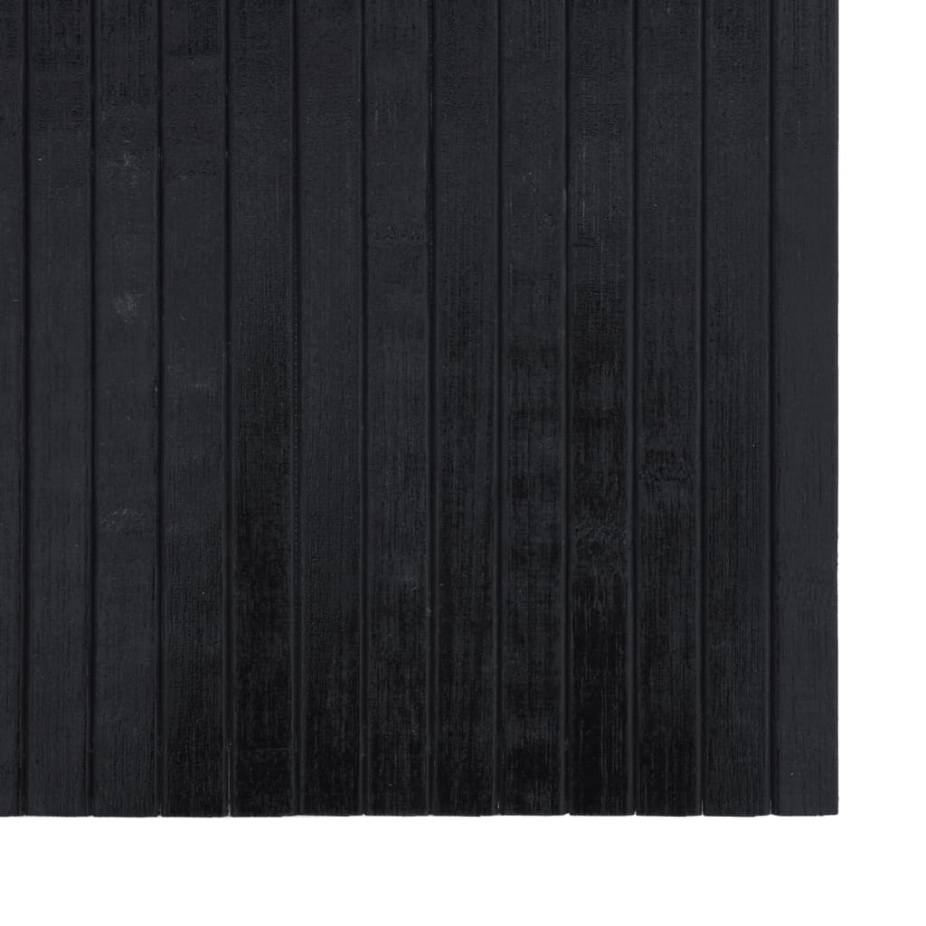 Tepih pravokutni crni 100 x 400 cm od bambusa
