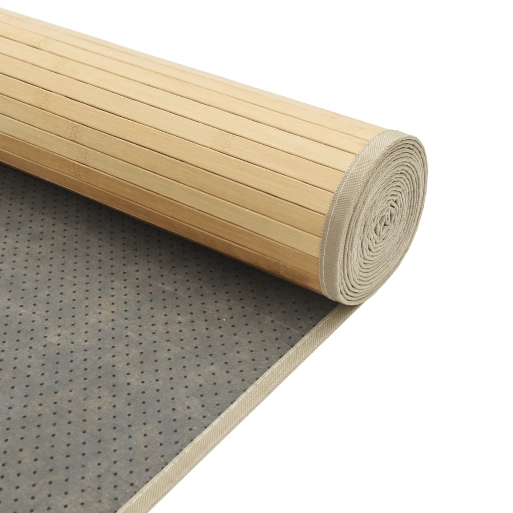 Tepih pravokutni svijetli prirodni 60 x 200 cm od bambusa