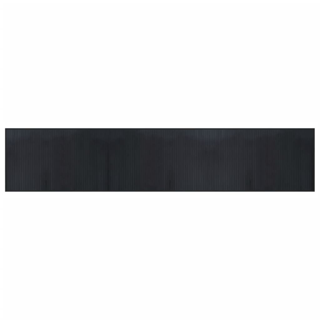 Pravokutni tepih crni 60x300 cm bambus