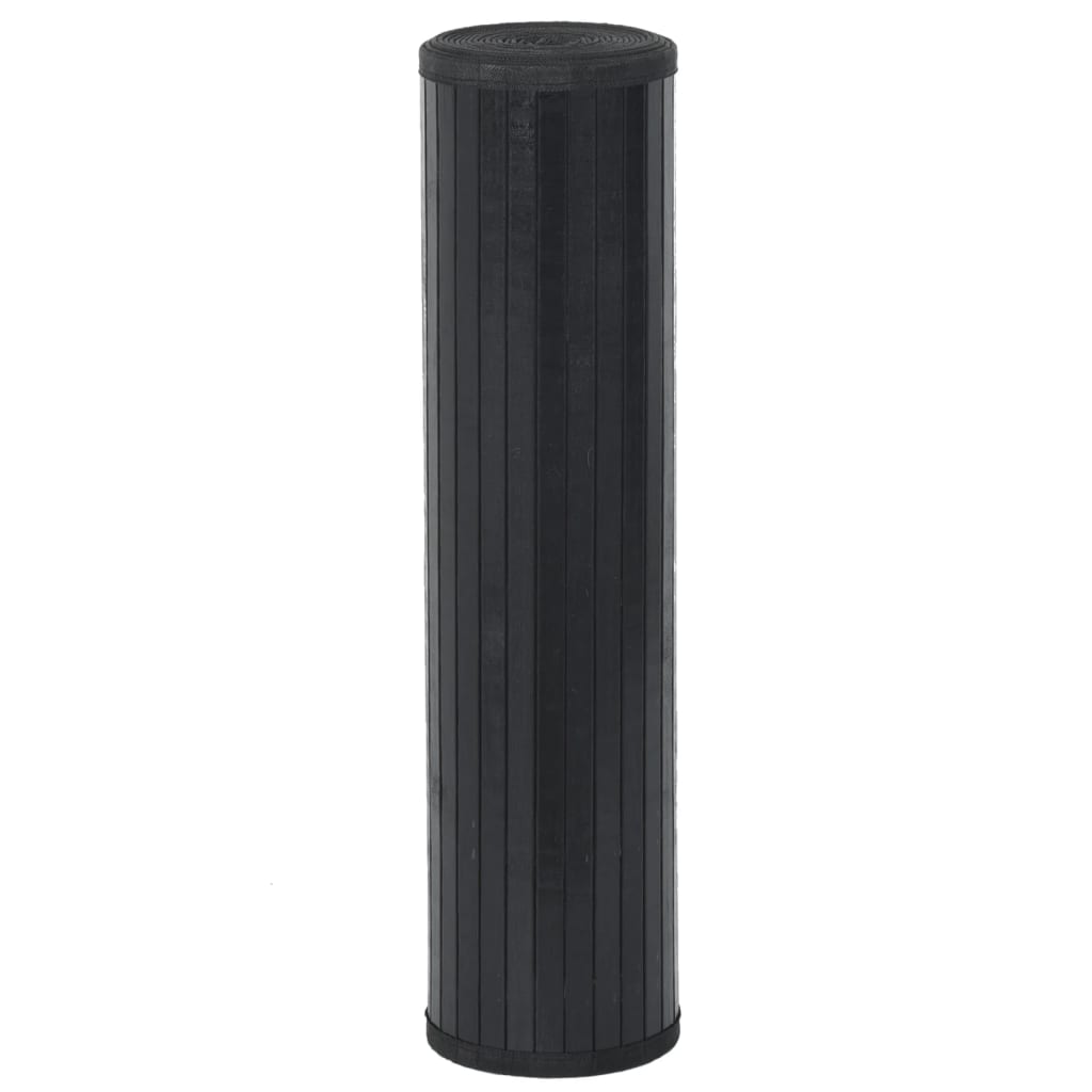 Pravokutni tepih crni 70x100 cm bambus