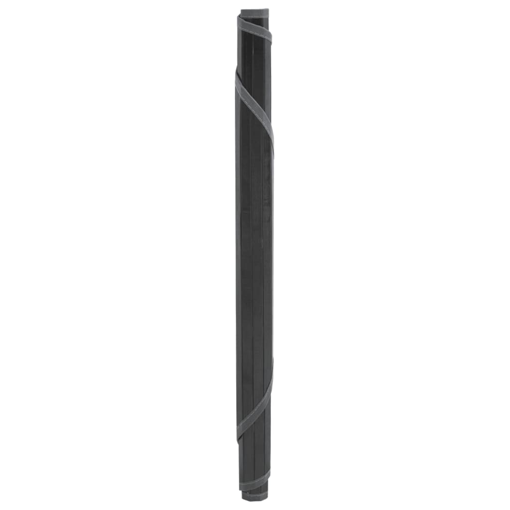 Okrugli tepih sivi 60 cm bambus