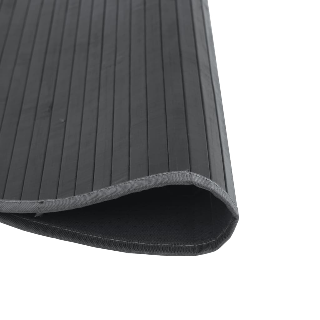 Okrugli tepih sivi 60 cm bambus