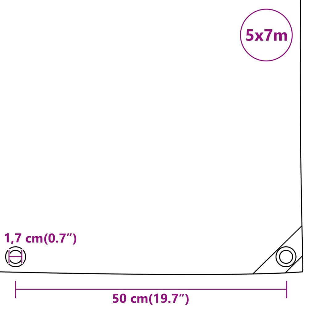 Cerada bijela 5 x 7 m 650 g/m²