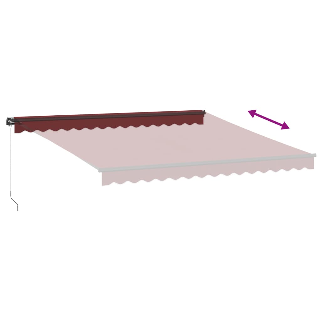 Tenda na ručno uvlačenje bordo 400 x 350 cm