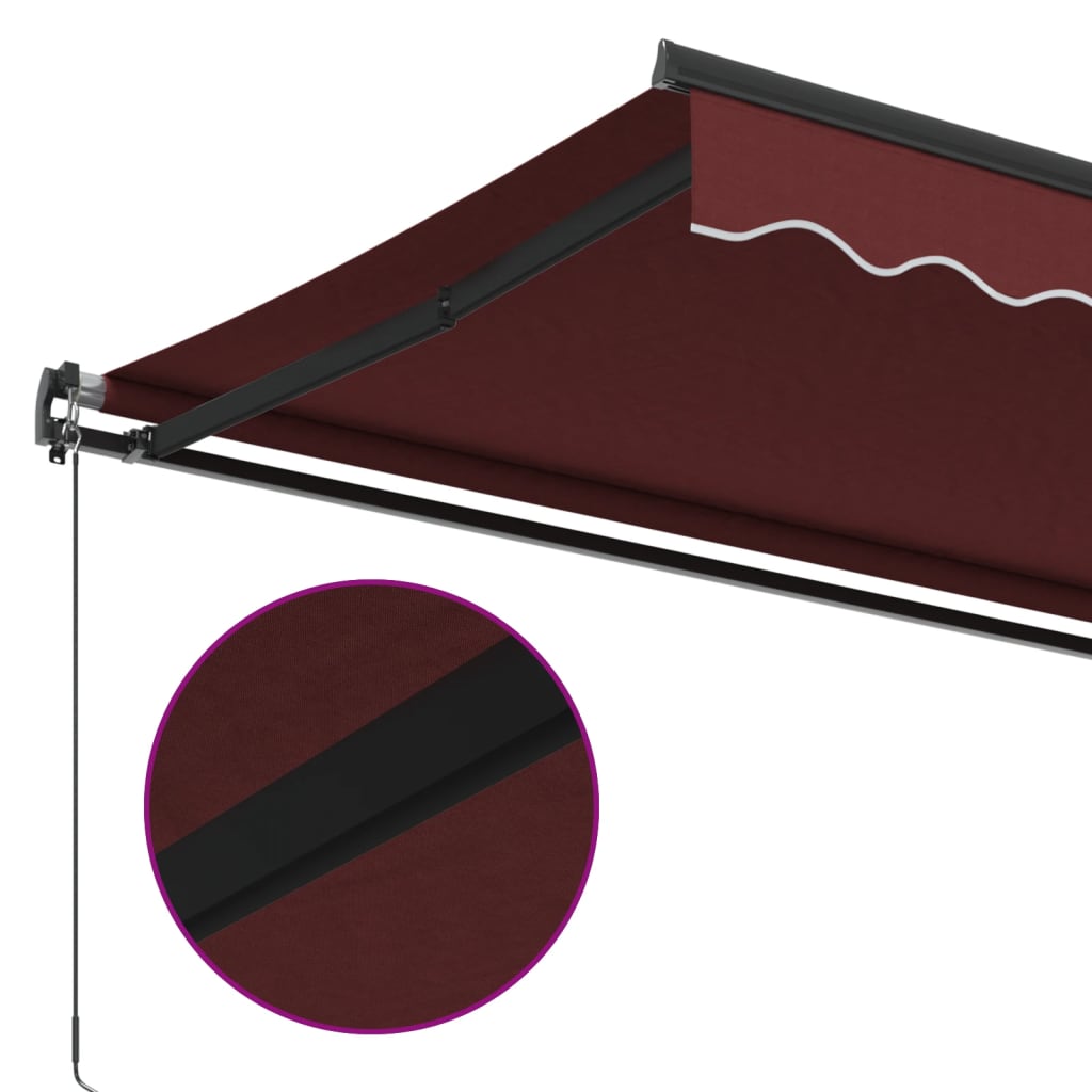 Tenda na ručno uvlačenje bordo 400 x 350 cm