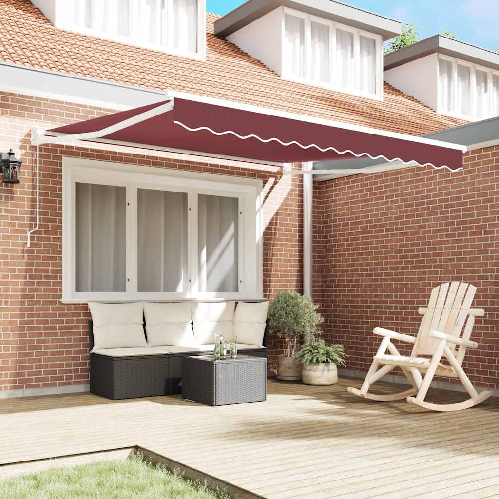 Tenda na ručno uvlačenje bordo 300 x 250 cm
