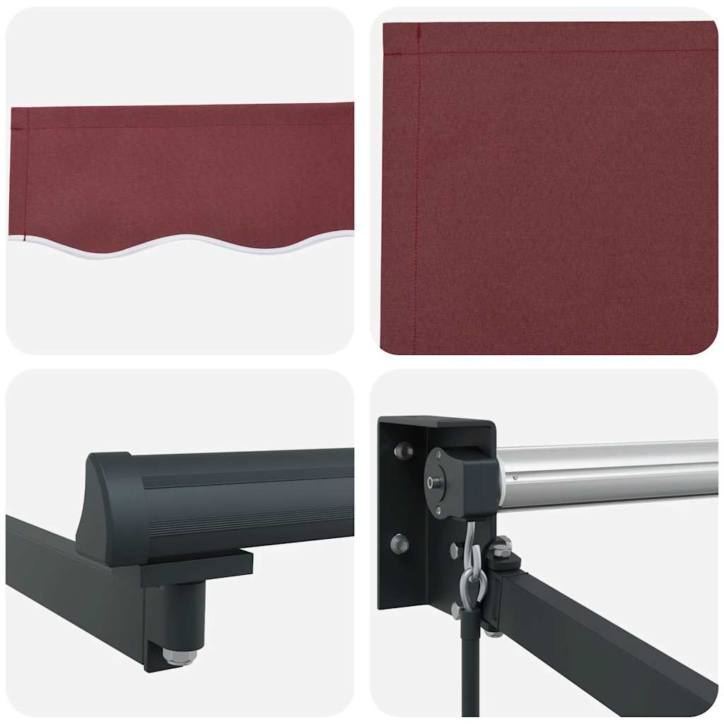 Tenda na ručno uvlačenje bordo 300 x 250 cm