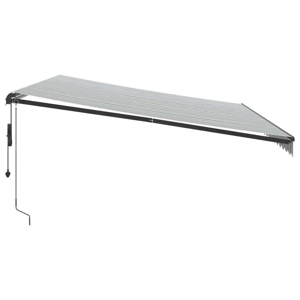 Tenda na automatsko uvlačenje LED antracit i bijela 500x350 cm