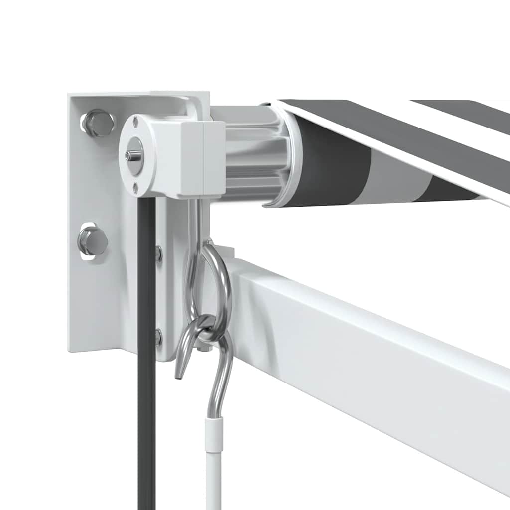 Uvlačiva tenda antracit i bijela 3,5x2,5 m tkanina i aluminij