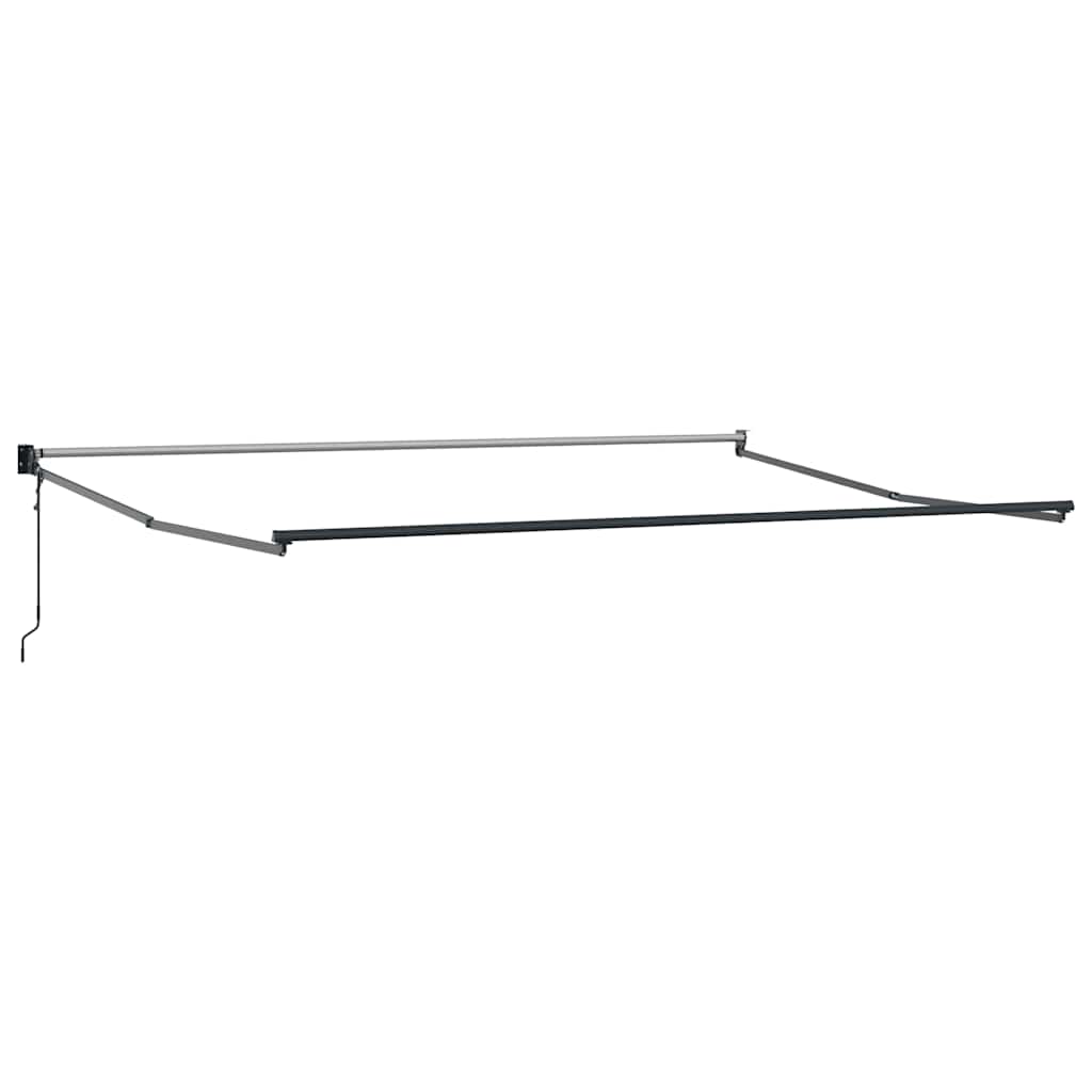 Uvlačiva tenda antracit i bijela 4x3 m tkanina i aluminij