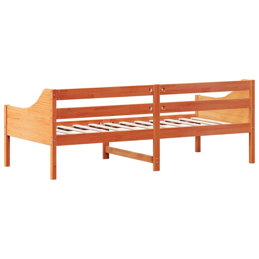 Dnevni krevet bez madraca voštano smeđi 100x200 cm od borovine