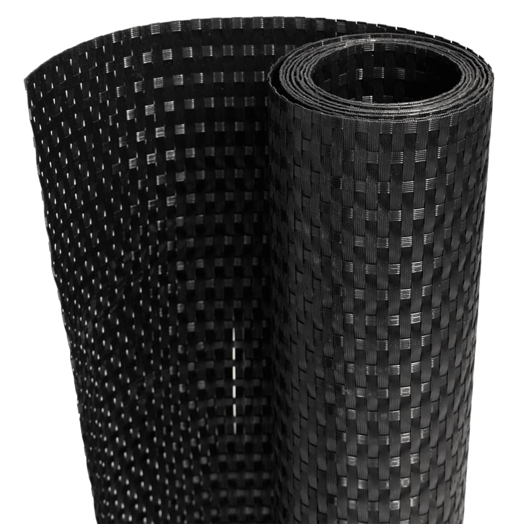 Balkonski zaslon crni 1000 x 90 cm od poliratana