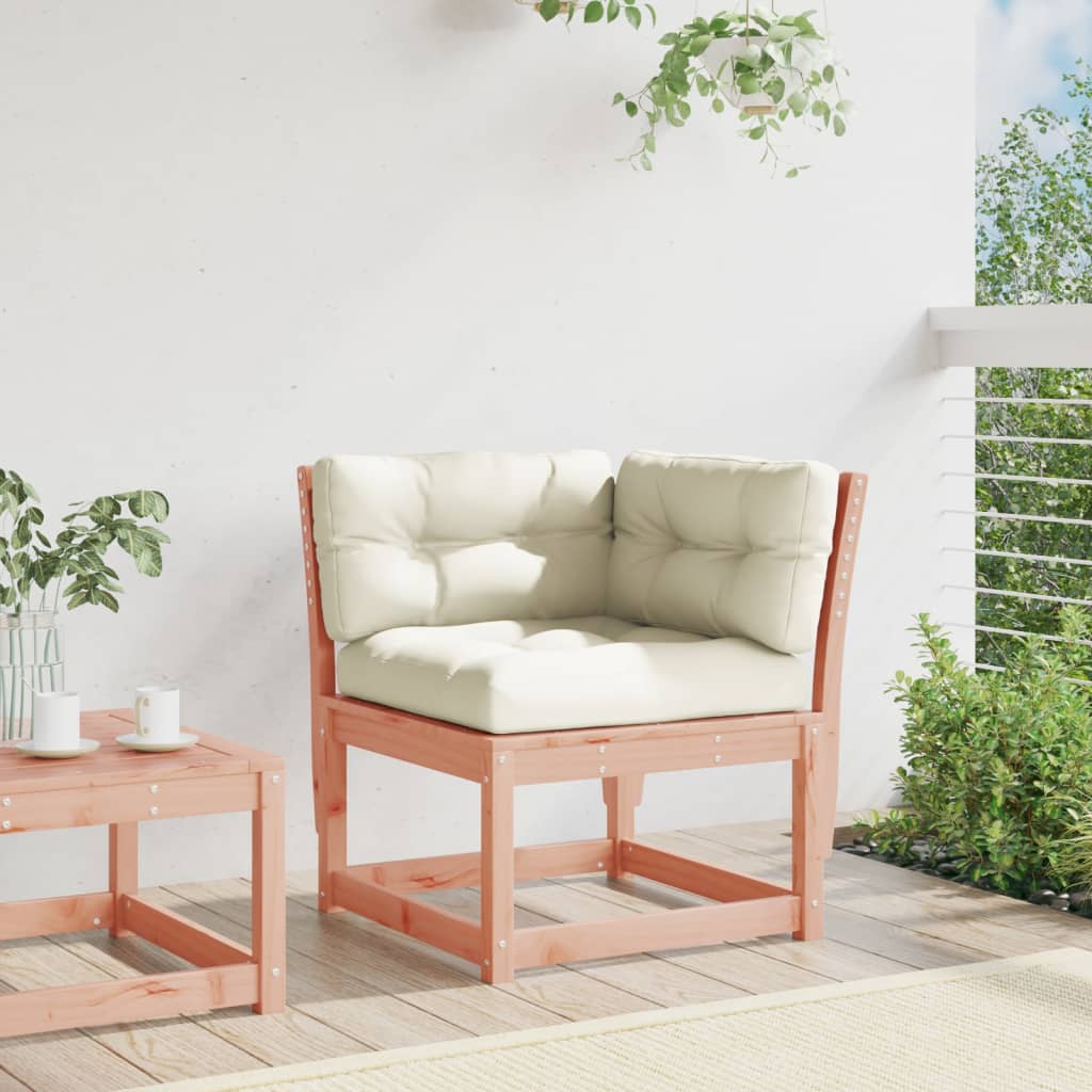 Kutna vrtna sofa s jastucima 73x73x78 cm od masivne duglazije