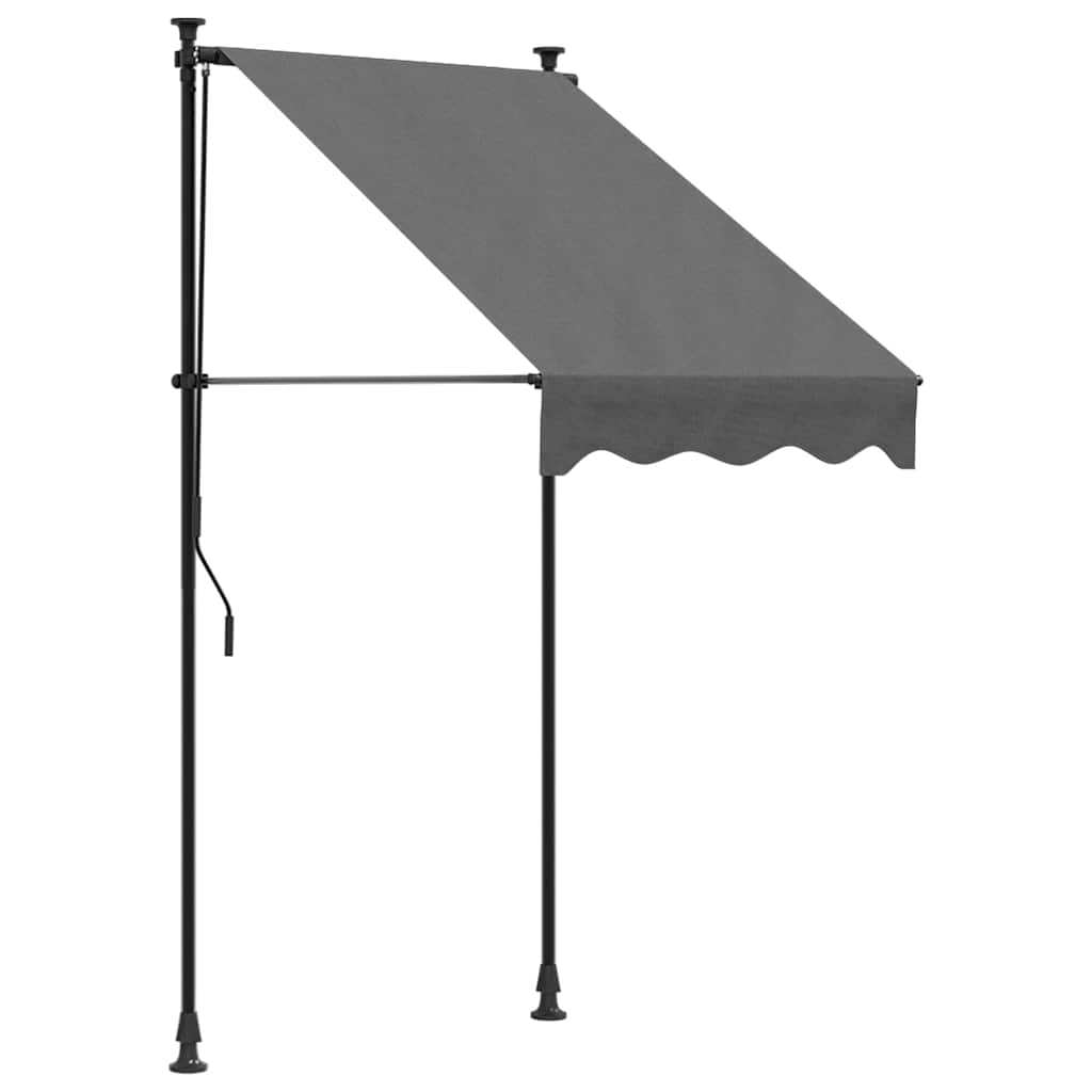 Tenda na uvlačenje antracit 100 x 150 cm od tkanine i čelika