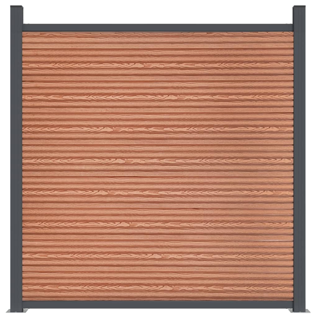 Panel za ogradu WPC smeđi 180 x 186 cm