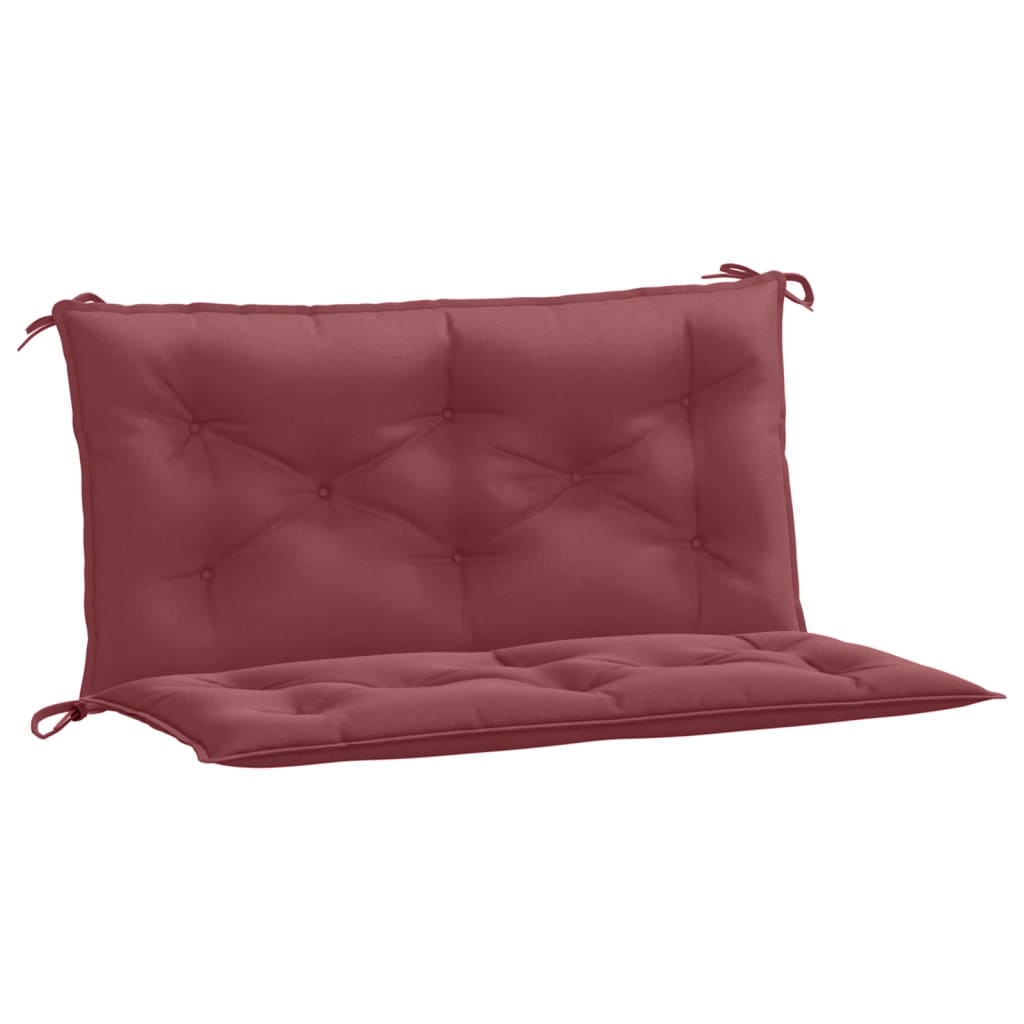 Jastuci za vrtnu klupu 2 kom Crvena vina 100x50x7 cm tkanina