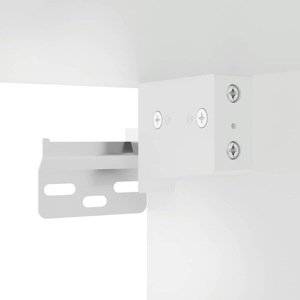 6-dijelni zidni TV elementi s LED svjetlima bijeli drveni