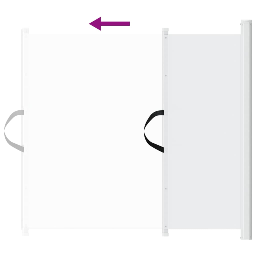 Uvlačiva vrata za kućne ljubimce bijela 117,5x125 cm