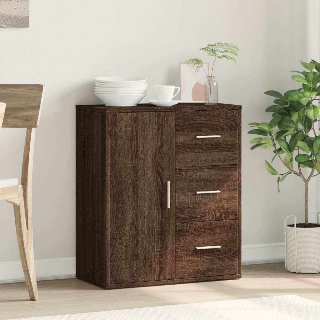 Komoda smeđi hrast 60 x 31 x 70 cm od konstruiranog drva