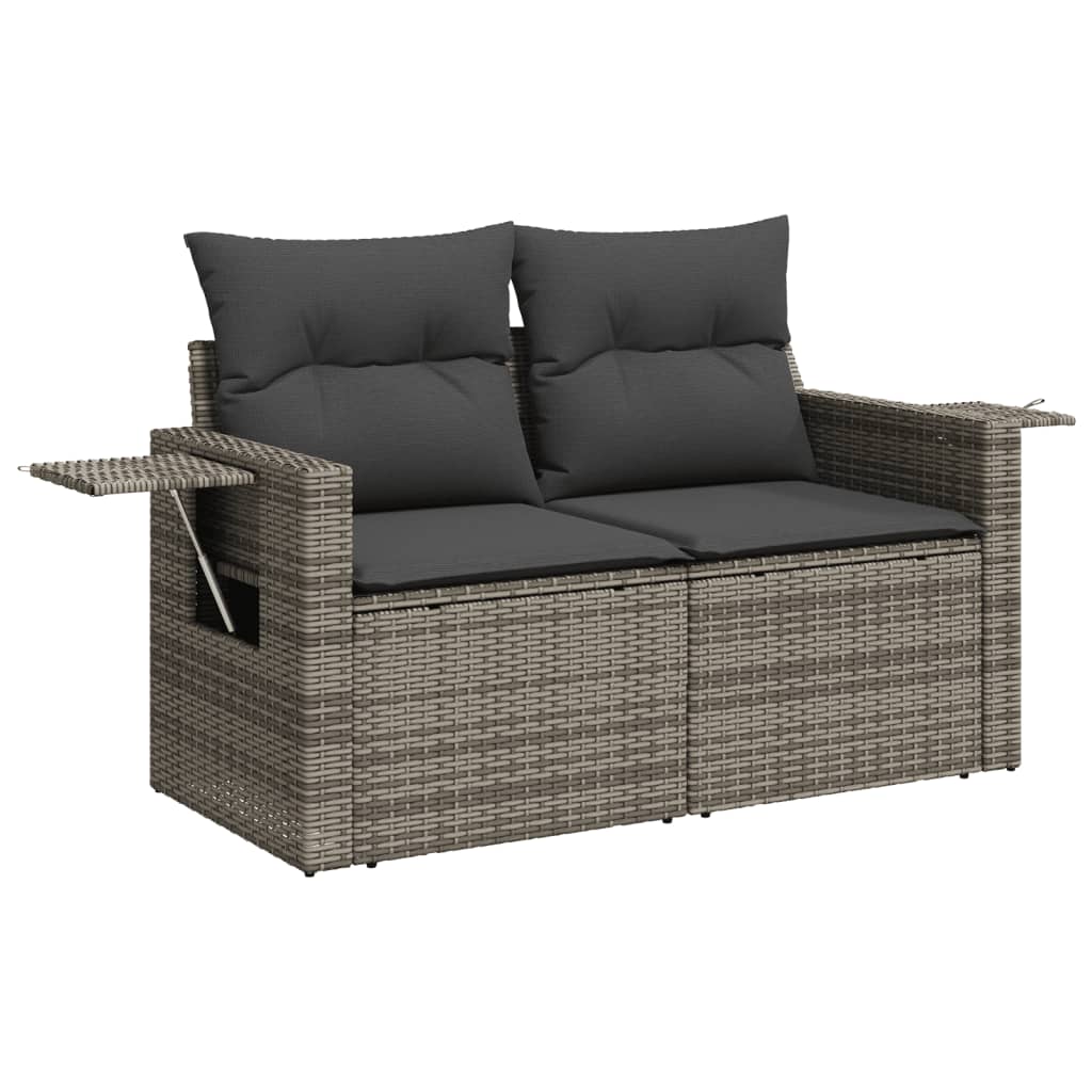 7-dijelni set vrtnih sofa sivi od poliratana Siva 62 x 62 x 69 cm