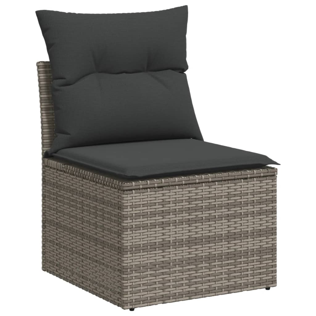 7-dijelni set vrtnih sofa sivi od poliratana Siva 62 x 62 x 69 cm