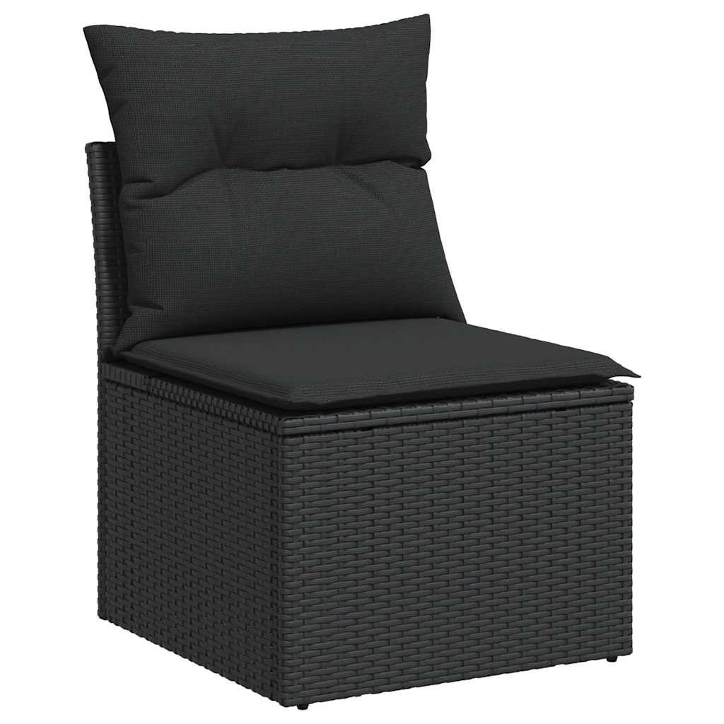 9-dijelni set vrtnih sofa s jastucima bež od poliratana 83 x 62 x 69 cm
